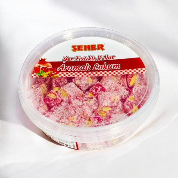 Şener Lokum 350 Gr Yer Fıstıklı Nar Aromalı Pvc